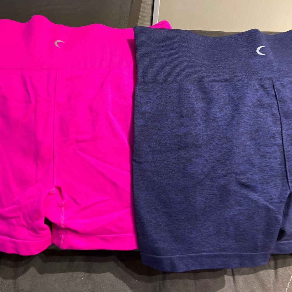 Zyia Stretchy Shorts(2 Pairs-Hot Punk & Navy Blue XL)NWOT